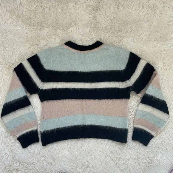Ba&sh lady pullover Alpaca striped sweater made in Italy - size 0 - Picture 5 of 10